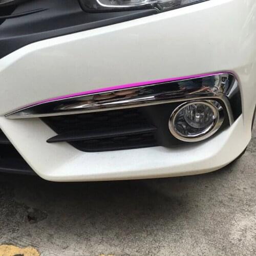 For Honda Civic 10th 2016 2017 2018 ABS Chrome head front fog light brows lamp frame Cover Trim Car Styling accessories 2PCS