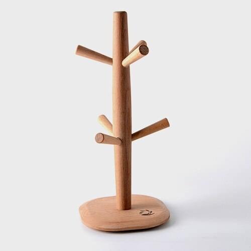 2015 new upgrades! beech wood six-claw mug racks hanging glass racks