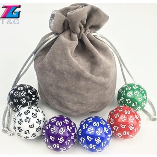 5PCS/Lot Gaming Dice Sixty Sided Die RPG For Birthday Parties Other Game Accessories White Red Black Blue Green