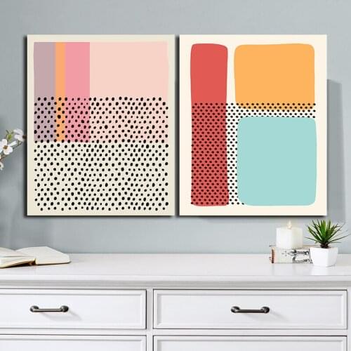 Abstract Color Line Wall Art Canvas Painting Minimalist Style Geometric Picture Poster and Print Gallery Living Room Home Decor