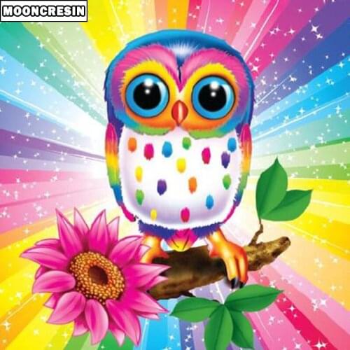 5D Diy Diamond Painting Owl Cross Stitch Mosaic Diamond Embroidery Full Square Drill Needle Arts Crafts Modern Decoration Home