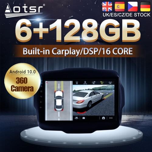 Android 10 128G For Jeep Renegade 2014 - 2018 Car DVD GPS Navigation Auto Radio Stereo Video Multimedia Player Head Unit No 2din