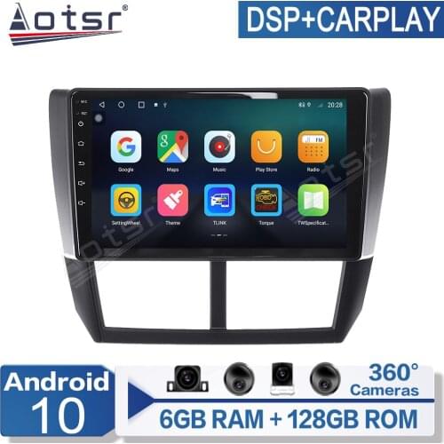 6+128G Android 10 For Subaru Forester 2008-2013 Car Multimedia Player Radio GPS Navigation Auto Stereo Recorder