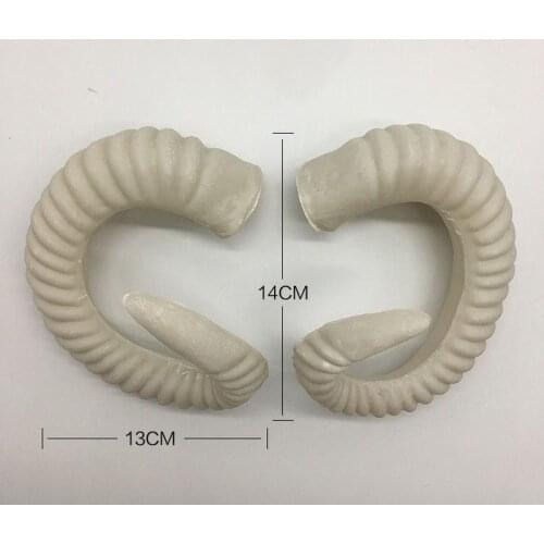 White Simulation Goat DIY Cosplay Headband Sheep Horn Artificial Home Decor Christmas Plastic Gothic Craft Head Wear Halloween