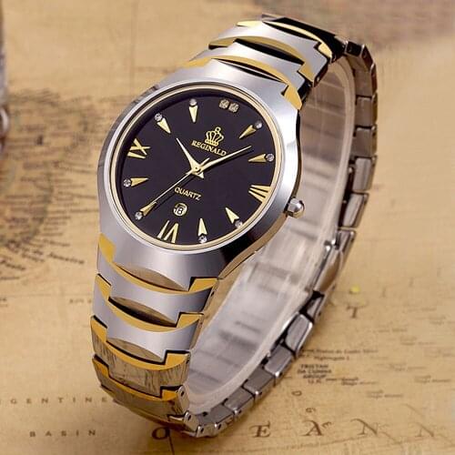 Top Luxury Brand Reginald Watch Tungsten Steel Watches Men Luxury Waterproof Quartz Wristwatch Mens Watches horloges mannen
