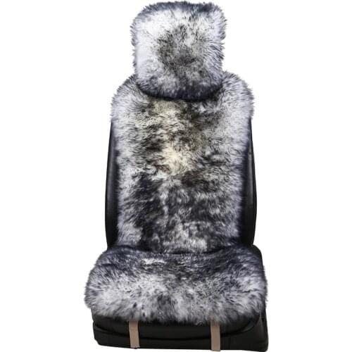 Authentic Sheepskin fur Car Seat Covers, Universal Size Australian long Wool Car Seat Cushion for Adult Man Women, 1 Piece Seat