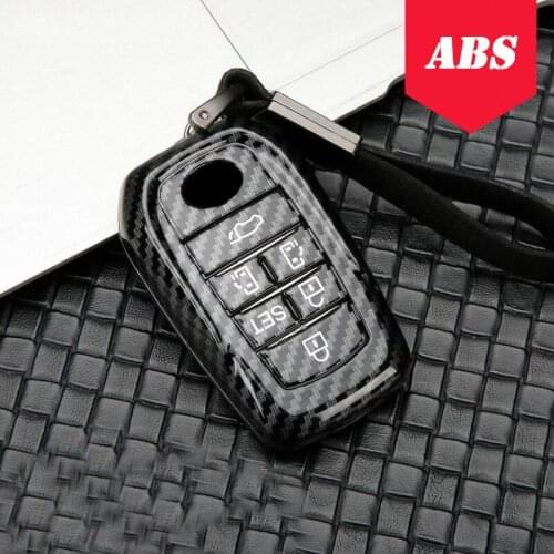 Carbon Fiber ABS Car Key Case Full Cover For Toyota Camry Mark X RAV-4 Auris Avensis Prius Aygo Camry PRADO COROLLA HIGHLANDER