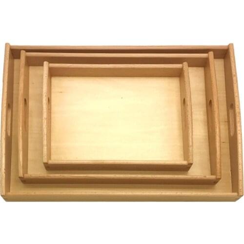 Wooden Montessori Toy Tray Montessori Practical Life Teaching Aids Sensory Educational Toys For Preschool Children Learning Game