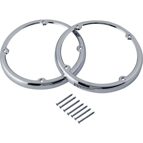 Chrome Rear Speaker Trim For Harley Tour Pak Touring Electra Glide Ultra Limited Tri Glide 14-16 FLHTCU FLHTK FLHTCUL FLHTKL