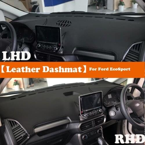 Leather Dashmat Accessories Car-Styling Dashboard Covers Pad Dash Mat Sunshade For Ford EcoSport 2017 2018 LHD RHD
