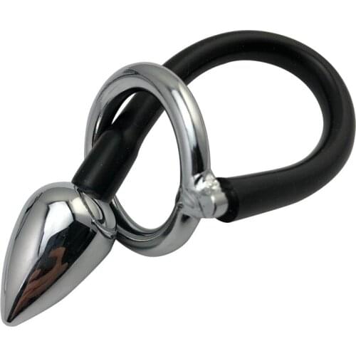 Metal Penis Rings With Anal Plug Male Chastity Device Sex Toys For Men Masturbators Bdsm Scrotum Anal Toys Penis Enlargment