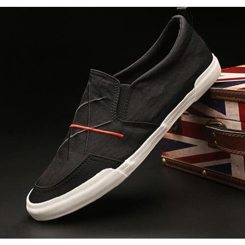 Fashion Sneakers Vintage Male Canvas Shoes Footwear Men Casual Shoes Breathable Flat Loafer Driving Lazy Shoes A11-65
