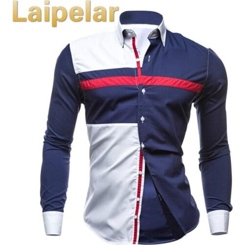 Men Long Sleeve Shirt Male Striped Shirts Slim Fit Camisa Social Masculina Casual Social XXL