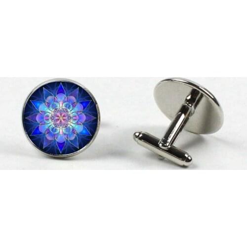 2019/Fashion Mandala Flower Mens Shirt Cufflinks Wedding Gift Jewelry Cufflinks