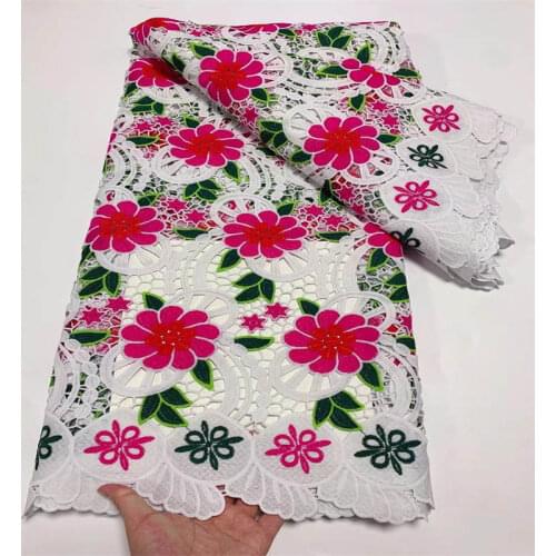 2020 Fashion High Quality Mesh Cord African Lace Fabric 5 Yards Embroidered Tulle Lace Fabric For Wedding Dress.ZQ99225