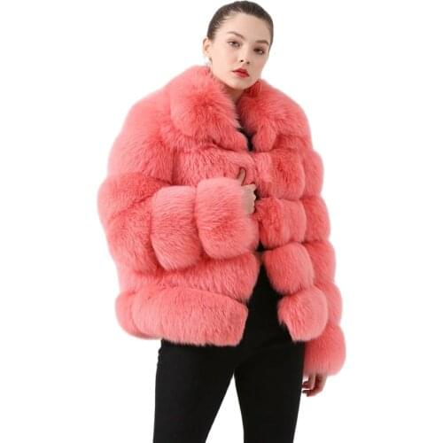 QIUCHEN PJ19031 2021 new arrival real fox fur women thick fur coat Fashion mode Free shipping keep warm in winter best coat