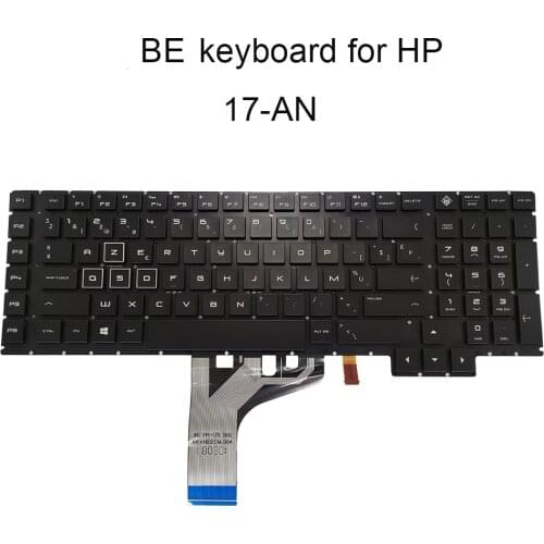 OVY backlit keyboard for HP OMEN 17 AN AN003NIA black Thick backlight line BE Belgium layout replacement keyboards NSK XH1BQ new