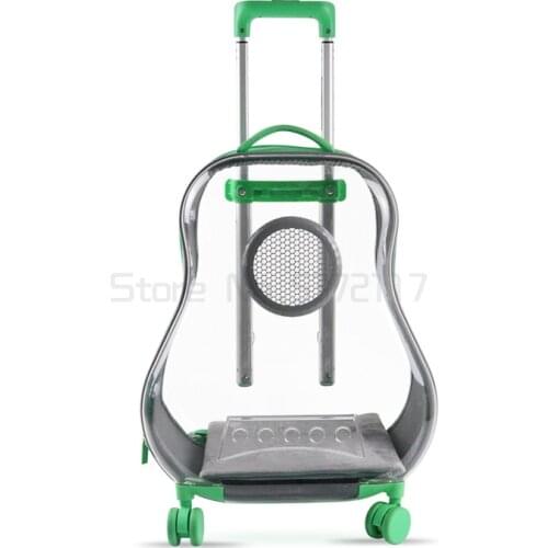 Portable pet bag cat bag cat bag transparent space capsule household pet luggage trolley case
