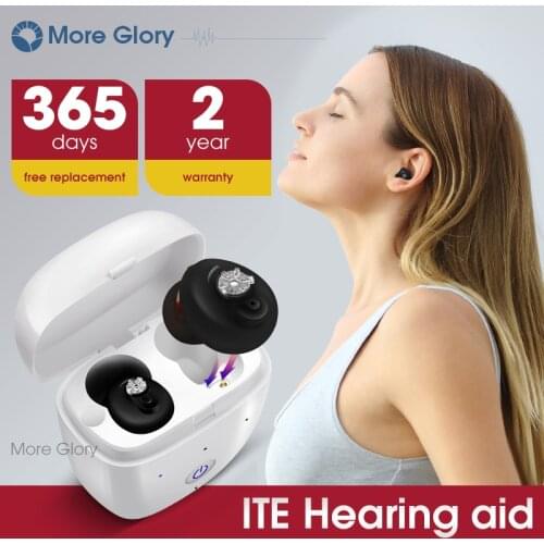 Portable Rechargeable Mini in Ear Invisible Wireless Digital Hearing Aids,for Deafness Tinnitus Hearing Loss Ear Sound Amplifie