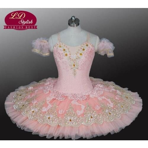 Adult Pink Professional Ballet Tutu Costumes The Sleeping Beauty Performance Competition Stage Wear Girls Ballet Dresses
