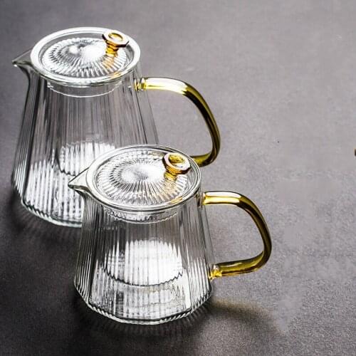 Glass filter heat-resistant boiling teapot transparent domestic teapot Chinese thick borosilicate glass teapot