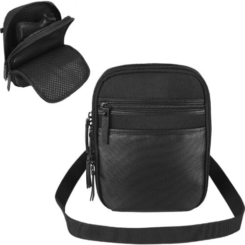 Tactical Concealed Gun Bag Pistol Pouch Holster EDC Waist Pocket Gun Carry Protection Case Fanny Pack with Shoulder Strap