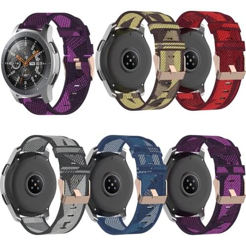 Woven Nylon Watchband Wrist Strap 22MM for Color/ Garmin Vivoactive/Samsung Galaxy/HUAWEI Fossil Watch Wristband