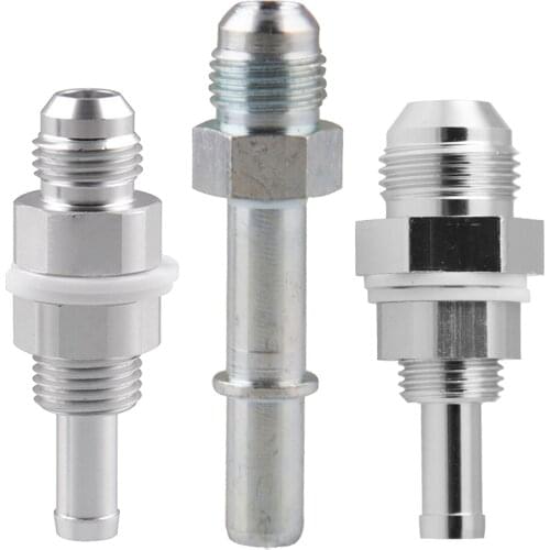Universal Aluminum Oil End Fitting Connector Precision Machining Silver Anode Surface