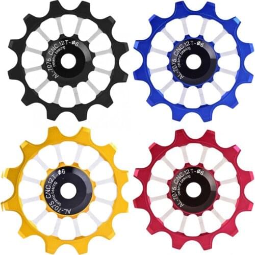 12T Bike Rear guide wheel Ceramic Jockey Wheel Bearing Aluminum Alloy Bicycle Bike Rear Derailleur Pulley Guide Wheel bike parts