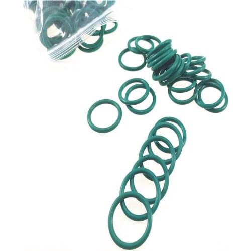 10-100PCS wire diameter 1.9mm outer diameter 5mm-170mm small green FKM O ring fluorine O type sealing ring fluorine O rings