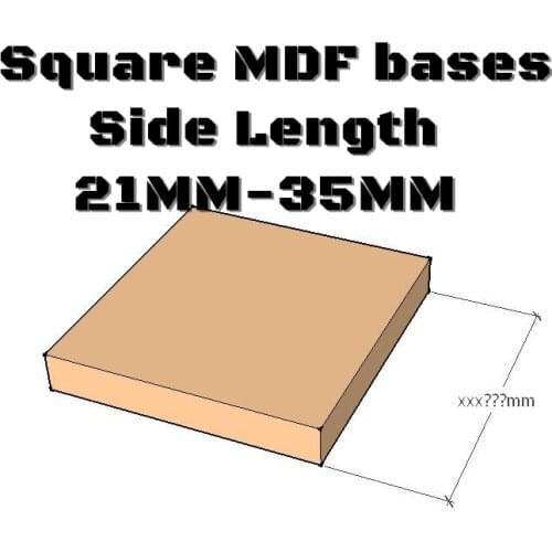20x Square MDF Bases - Custom Round bases- Basing Laser Cut Wargames wood
