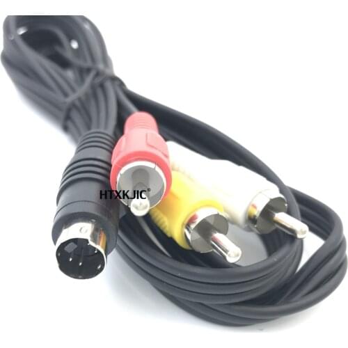 4 Pin Mini DIN S-Video Plug to 3 RCA Plug Cable S-Video 4-Pin Male to 3-RCA Male RGB Composite Video Cable 1.5m