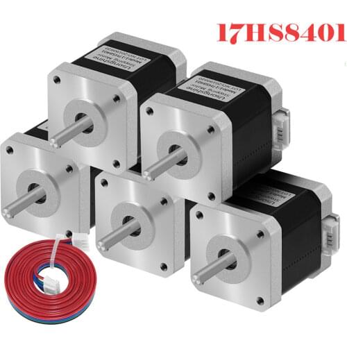 Usongshine 5pcs/lot 3D printer motor 4-lead Nema17 Stepper Motor 42 motor Nema 17 motor 42BYGH 1.7A (17HS8401S) with DuPont