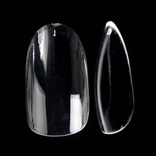 500pcs Oval Full Cover Fake Nails Gel Artificial Nail Art Tips Short False Nail Finger Salon Practice Manicure Supply