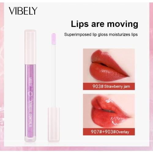 8 Color Lip Glaze Velvet Matte Waterproof And Long-lasting Moisturizing Lipstick Gold Glitter Transparent Jelly Lip Gloss TSLM1