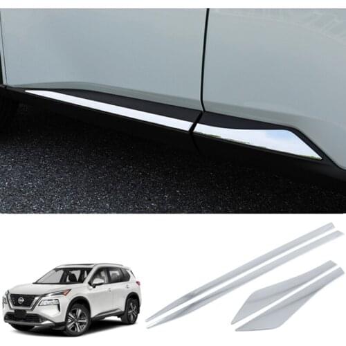 Car Accessories for Nissan Rogue X-Trail T33 2021 2022 ABS Plastic Side Door Car Body Molding Strips Cover Trim 4pcs