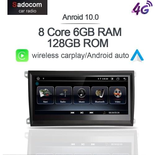 128GB 6G Carplay 8.8" 2 din Android 10.0 Car DVD player 4G LTE DSP Bluetooth 5.0 GDS autoradio For Porsche Cayenne 2003-2010