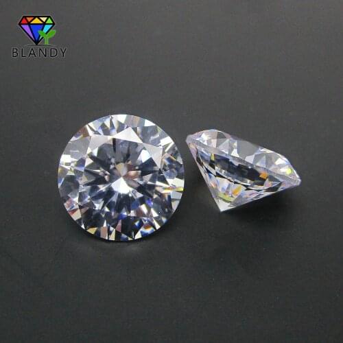 Free Shipping 10pcs/lot 3.0~20mm Round Brilliant Cut Loose CZ Stone AAAAA White Cubic Zirconia Synthetic Gems For Jewelry