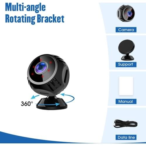 2MP 1080P 4K HD Wireless WIFI IP Camera Magnetic Rotation Base Intercom Wide Angle Home Security CCTV Camera Baby Monitor