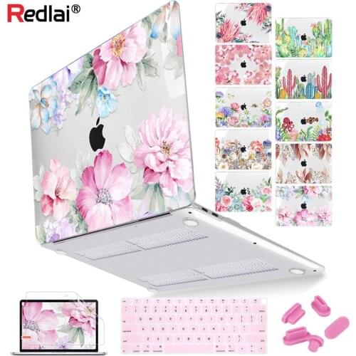 For MacBook Air 13 inch Case 2020 A2237 A2179 Cover Flower Print Laptop Case for MacBook Pro 13 16 Touch bar A2141 A2289 A2337