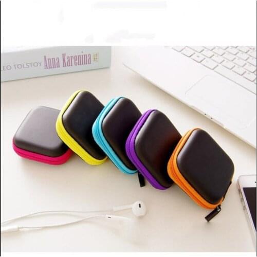 Headphones Case Earphones Zipper Earplugs Hard Shell Card Carrying Storage Bag To Keep The Lipstick Box Carrying Package TXTB1