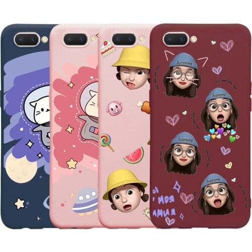 Tide Brand Girls Space Mouse Matte Soft Case for Oppo A9 2020 A5 2020 A12 A5S A3S A71 F5 F7 F9 F9Pro F11Pro Realme 5 5s 5i C1 C3