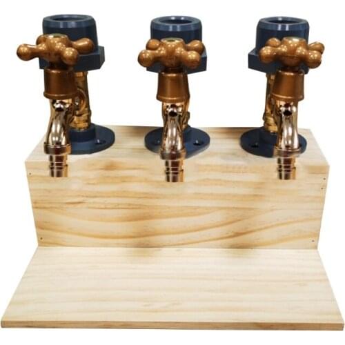 Wooden Base Wine Dispenser Single/Double/Three Faucet Whiskey Decanter Liquor Alcohol Whiskey Wood Dispenser Faucet