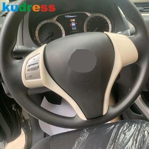 For Nissan Navara NP300 ST 2014 2015 2016 2017 2018 2019 Carbon Fiber Interior Steering Wheel Panel Cover Trim Car Accessories