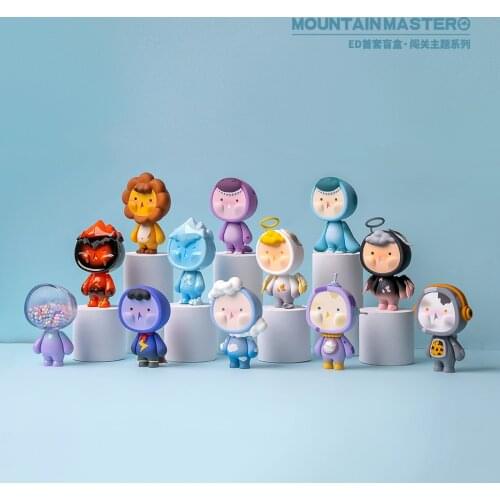 Mountain Master Blind Box Toys Cute The Original ED Figure Anime Action Random Surprise PVC Model Birthday Gift Decor 10 Pcs/Set