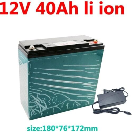 12v 40ah lithium ion battery 12v 18650 bateria BMS 3S for 350w golf cart Childrens toy car Sow nest UPS led light + 5A charger