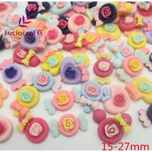 Lucia crafts Multi options Random Mix Colors shape Mobile Phone Beauty Resin Radnom Series Diy Crafts 24pcs/12pcs F0605