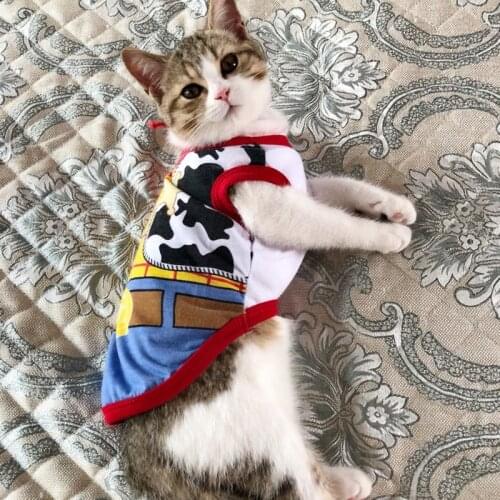 Cute Pet Vest Shirt Summer Cat Costume for Cats Kitten Kedi Mascotas Clohting Sphynx Puppy Clothes ropa para gatos vetement chat