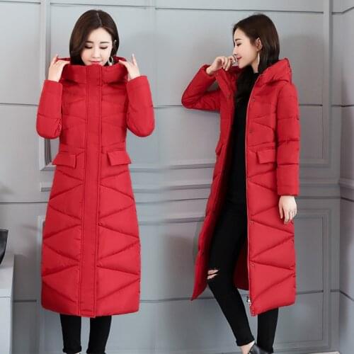 2020 New Parkas Women Winter Jacket Cotton Padded Warm Thicken Ladies Coat Hooded Long Outwear Parka Womens Jackets Coats AH471