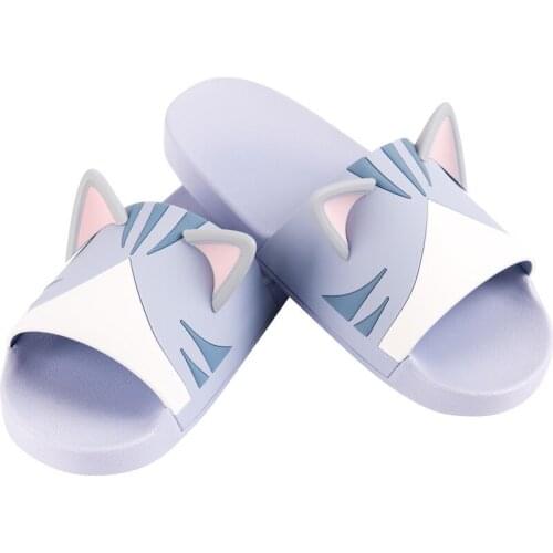 New Men&women Basic Home Shoes Dog Cat Tiger Wolf Animal Ear Summer Indoor Slippers Cartoon toy Non-slip Flip Flop Beach Sandals